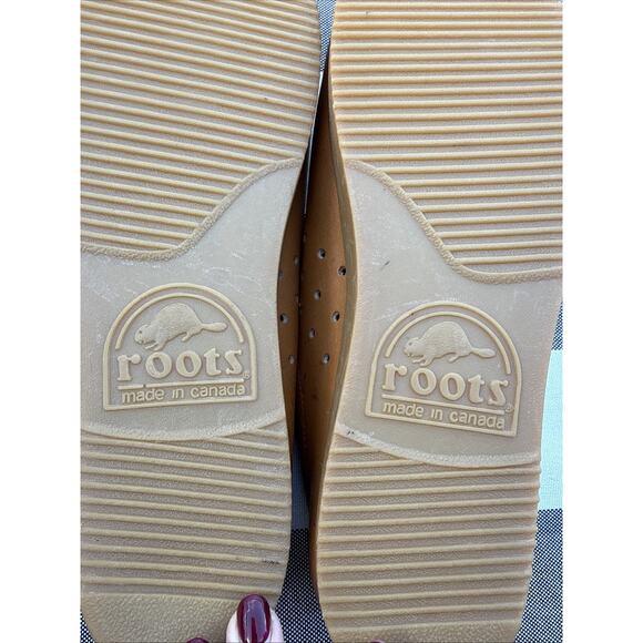 Roots Canada Leather Lace Up Shoes Women’s 7.5 M Brown Comfort Sneakers Tan - Picture 15 of 16